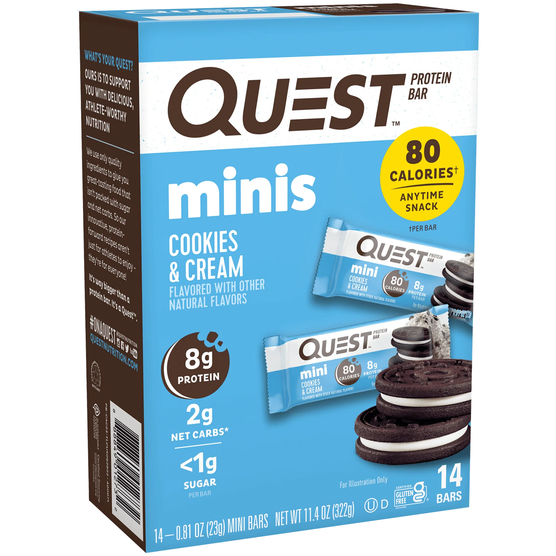 Mini Cookies and Cream Protein Bars